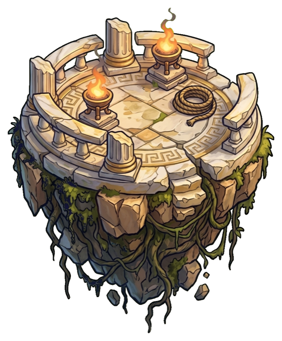 Marble Temple floating island